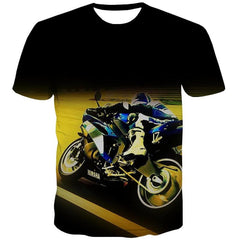 Motorcycle T-shirt Men Hip Hop Tshirt Printed Gothic Shirt Print Short Sleeve