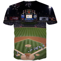 Baseball T-shirt Men Stadium Tshirt Anime Game Tshirt Printed White Tshirts Novelty