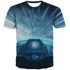 shirt Airship t shirt 3D air ship men Casual flying ship art costume