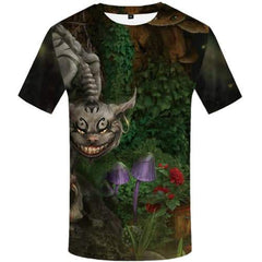 Cat T-shirt Men Skeleton Shirt Print Flower T-shirts Graphic Forest T-shirts 3d Harajuku Tshirts Cool Short Sleeve Hip hop - KYKU