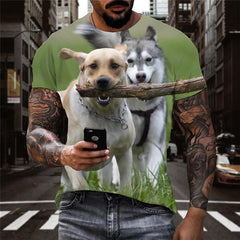 t shirt Husky dog Puppy Cute Pets Casual Casual big Smart Husky dogs men art costume