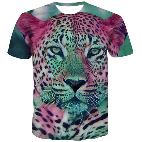 Tiger T shirts Men Animal Tshirts Cool Funny Tshirt Printed Leisure Tshirt Anime Harajuku Tshirts Casual Short Sleeve summer - KYKU