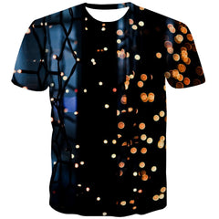 lanterns on the fence t shirt festival Print clothes Cool Christmas men art costume