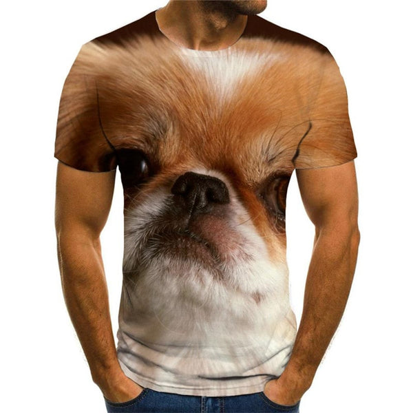 t shirts dog top tee Puppy Cute animal art costume big Smart dogs men's Cool