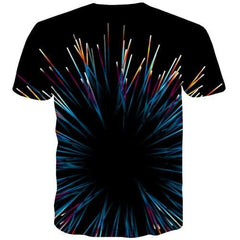 Galaxy T shirts Men Flame Tshirts Casual Abstract Tshirts Novelty Black T-shirts 3d Leisure Tshirts Cool Short Sleeve Full Print - KYKU