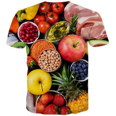 Fruit T shirts Men Food Tshirt Printed Funny Tshirts Novelty Harajuku T-shirts Graphic Street T shirts Funny Short Sleeve - KYKU