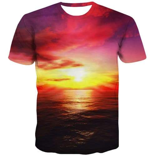Harajuku T shirts Men Colorful Tshirt Anime Water Tshirts Novelty Nebula T shirts Funny Flame Tshirt Printed Short Sleeve - KYKU