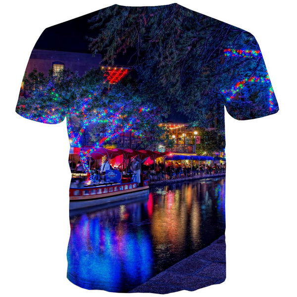 
street lighting t shirt festival Cool Casual Christmas men art costume
                