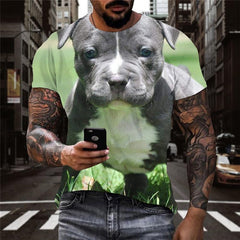 dog tshirt Funny 3D t shirt Puppy Cute animal big Smart dogs men's Cool art costume