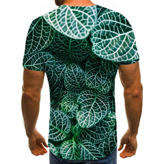 Green reticulated grass texture shirts special texture shirt tee Cool different art costume man