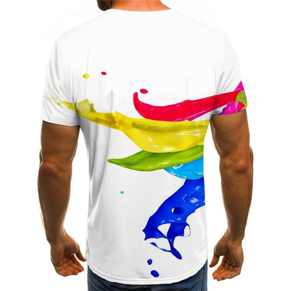 
tshirt abstract  personality Casual shirt 3D  art costume men's fun geometric colorful art Casual
                