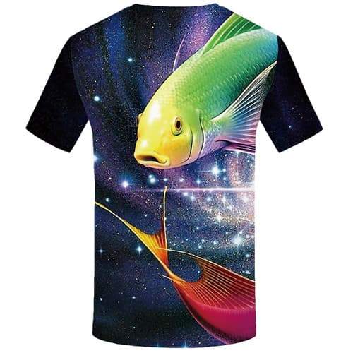 
Fish T shirts Men Space Galaxy T-shirts 3d Colorful Tshirts Cool Nebula T-shirts Graphic Animal Tshirts Novelty Short Sleeve - KYKU
                