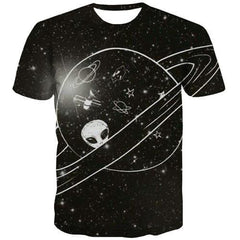 Galaxy T shirts Men Alien Tshirts Casual Universe Tshirt Printed Harajuku Tshirt Anime Short Sleeve Hip hop Unisex New - KYKU