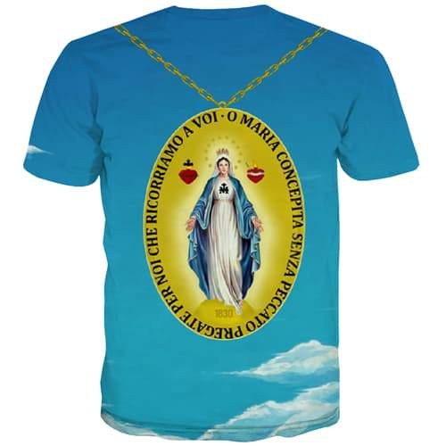 
Jesus T-shirt Men Our Lady Tshirts Cool Christian Tshirts Novelty Metal T shirts Funny Leisure T-shirts 3d Short Sleeve summer - KYKU
                