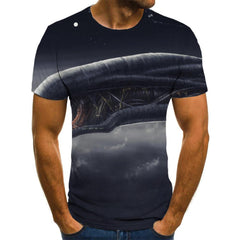Airship t shirt 3D tshirt air ship men art costume Casual flying ship