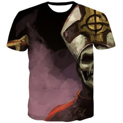 Graffiti T-shirt Men Skull T-shirts Graphic Funny Tshirts Novelty Street Tshirts Cool Leisure Shirt Print Short Sleeve Fashion - KYKU