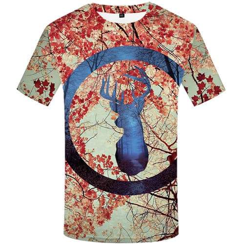 
Deer T-shirt Men Forest T-shirts Graphic Animal T-shirts 3d Geometric Tshirts Cool Abstract Tshirt Printed Short Sleeve Hip hop - KYKU
                