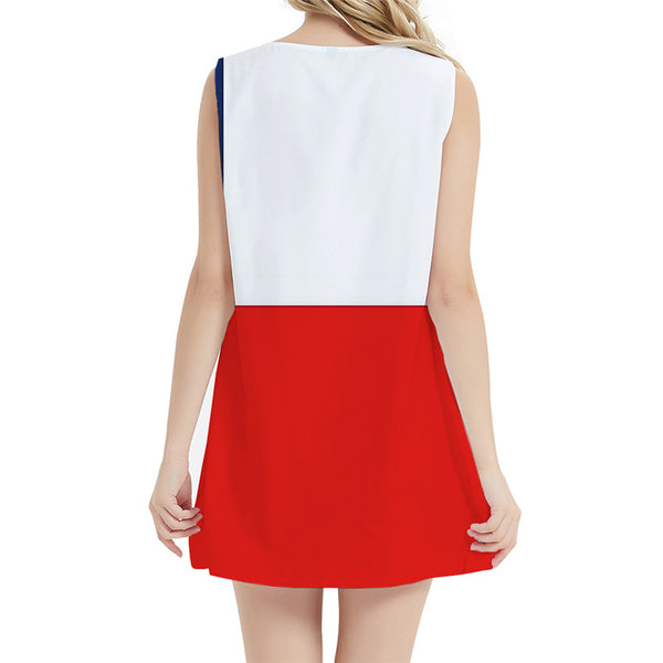 
Polish Flag Dresses Women Poland Bodycon Dress Harajuku Vestido Sexy Stripes Halter Sleeveless Gothic Sundress Womens Clothing
                