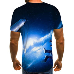 t shirt Airship t shirt 3D air ship flying ship art costume men Cool
