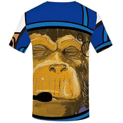 Monkey T shirts Men Graffiti Tshirts Casual Animal T-shirts 3d Art Tshirts Novelty Harajuku Tshirt Printed Short Sleeve Hip hop - KYKU