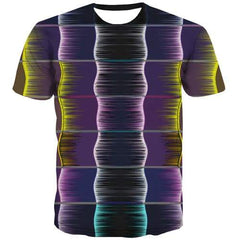 Psychedelic T-shirt Men Graffiti Tshirt Anime Punk Tshirts Casual Gothic T-shirts Graphic Short Sleeve summer Unisex Tee Top - KYKU