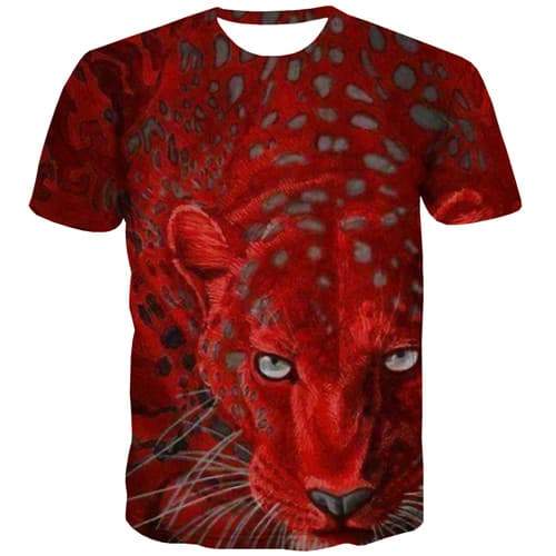 Tiger Print Top Men's T-shirt Harajuku 3d Tee Clothing Animal