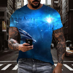 Airship t shirt air ship top tee men art costume Cool flying ship