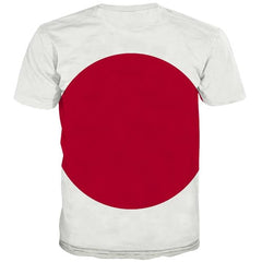 Japanese Flag T-shirt Men Japan Shirt Print Harajuku Tshirts Cool White T-shirts Graphic Gothic Tshirts Novelty Short Sleeve - KYKU