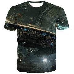shirt Airship air ship Casual shirt 3D men Cool flying ship art costume