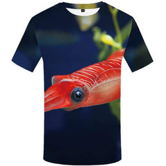 Fish T-shirt Men Tropical Tshirts Casual Ocean Tshirt Anime Tuna Shirt Print Animal T-shirts 3d Short Sleeve Hip hop Unisex - KYKU