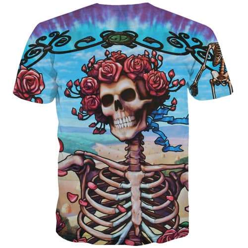 
Skull T shirts Men Skeleton Tshirts Cool Rose Tshirt Anime Flower T shirts Funny Cartoon T-shirts Graphic Short Sleeve Hip hop - KYKU
                