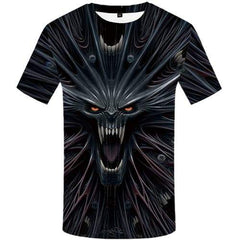 Skull T shirts Men Harajuku Tshirts Novelty Gothic Tshirts Casual War Tshirts Cool Cartoon Tshirt Anime Short Sleeve Hip hop - KYKU
