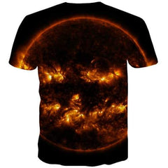 Flame T shirts Men Abstract Tshirt Anime Gothic Tshirt Printed Black T shirts Funny Short Sleeve T shirts Men women Tee Male - KYKU