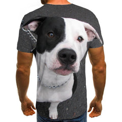 dog shirt Puppy Cute animal clothing Casual art costume big Smart dogs men's