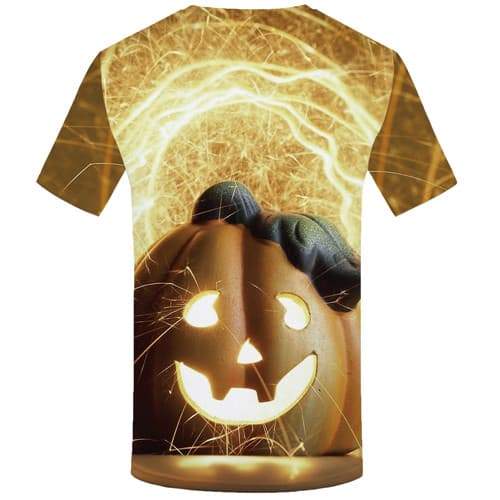 
Halloween T shirts Men Psychedelic Shirt Print Pumpkin Tshirts Novelty Fire T-shirts 3d Short Sleeve Fashion Men women Tee - KYKU
                