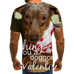 t shirt dog Puppy Cute Pets Hip hop tshirt 3D Cool big Smart dogs men art costume