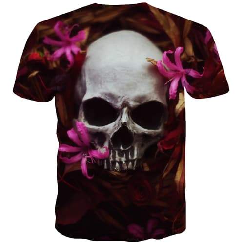 
Skull T shirts Men Flower Tshirts Cool Funny T shirts Funny Rock Tshirt Printed Street T-shirts Graphic Short Sleeve Hip hop - KYKU
                