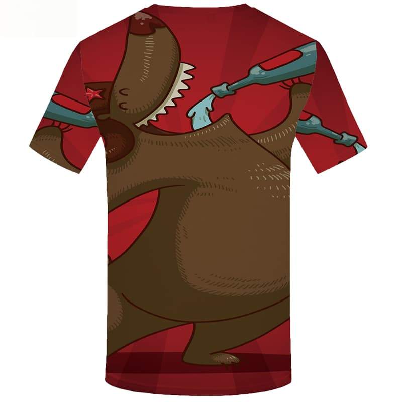 
Bear T-shirt Men Russia T shirts Funny Animal Tshirts Novelty Short Sleeve - KYKU
                