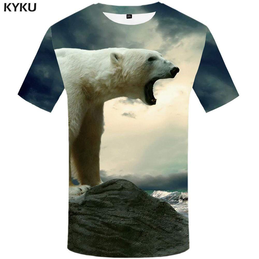 
Bear T-shirts Men Animal T-shirt 3d Russia Tshirts Print Mountain T shirts Funny Angry Tshirt Anime Mens Fashion Hip hop Unisex - KYKU
                