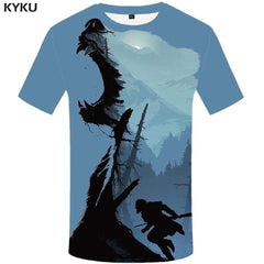 Bear T-shirts Men Animal Tshirt Anime Russia T-shirt 3d Forest Tshirts Print War T shirts Funny Mens Clothing Casual Unisex Cool - KYKU