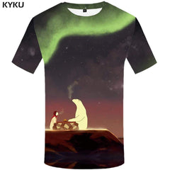 Bear T-shirts Men Russia Tshirt Anime Animal Tshirts Print Aurora T shirts Funny Cartoon T-shirt 3d Mens Clothing Short Sleeve - KYKU