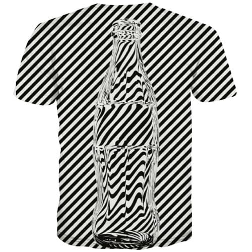 
Geometric T-shirt Men Abstract T-shirts Graphic Bottle Tshirts Cool Black And White T shirts Funny Leisure Tshirt Printed - KYKU
                