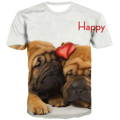 t shirts dog clothing Puppy Cute Pets art costume big Smart dogs men Cool