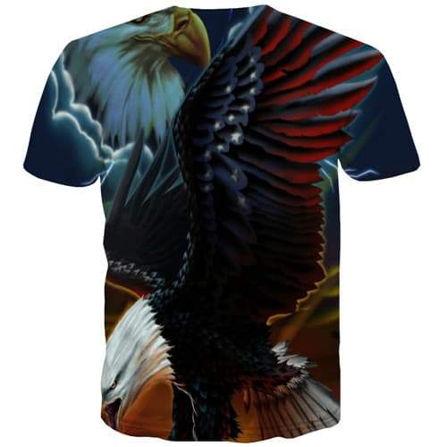 
Eagle T-shirt Men Animal Tshirts Novelty Lightning Tshirts Cool United States T-shirts Graphic Harajuku Tshirt Anime - KYKU
                