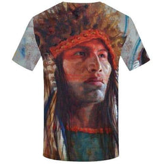 Indians T shirts Men Native American Tshirts Novelty Graffiti Tshirts Casual Art Tshirts Cool Harajuku T-shirts 3d Short Sleeve - KYKU