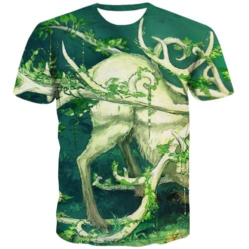 
Animal T shirts Men Deer Tshirt Printed Hip Hop Tshirt Anime Plant T shirts Funny Harajuku Tshirts Cool Short Sleeve Hip hop - KYKU
                