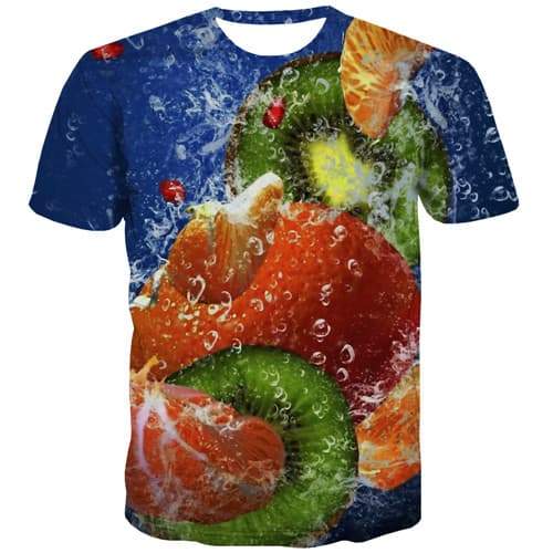 Fruit T shirts Men Strawberry Shirt Print Abstract Tshirts Cool Water Tshirts Novelty Harajuku T shirts Funny Short Sleeve - KYKU