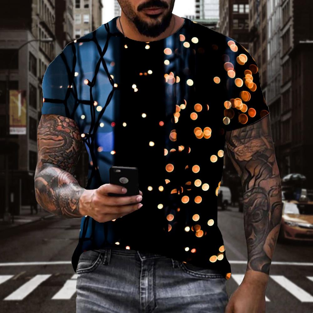 
lanterns on the fence t shirt festival Print clothes Cool Christmas men art costume
                