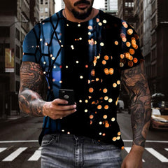 lanterns on the fence t shirt festival Print clothes Cool Christmas men art costume