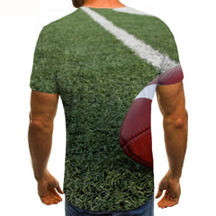 Football T shirt Men Lawn Tshirts Casual Hip Hop Tshirt Printed Short Sleeve